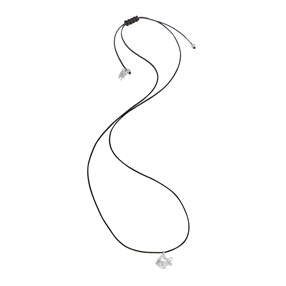Fashionable.Me Cord Necklace With Silver 925Β° Small Fish Motif-