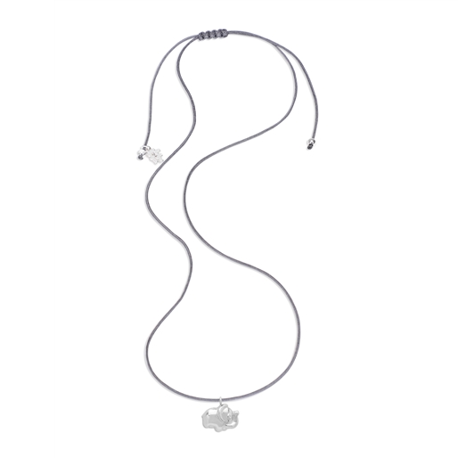 Fashionable.Me Cord Necklace With Silver 925° Small Elephant Motif-