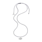 Fashionable.Me Grey Cord Necklace With Silver Elephant Motif-