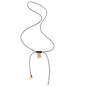 Fashionable.Me Cord Necklace With 18K Yellow Gold Plated Silver 925° Small Bear Motif-
