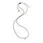 Fashionable.Me Cord Necklace With 18K Yellow Gold Plated Silver 925° Small Moon Motif-