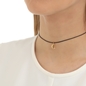 Fashionable.Me Cord Necklace With Gold Plated Moon Motif-