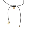 Fashionable.Me Cord Necklace With 18K Yellow Gold Plated Silver 925° Small Heart Motif