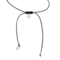 Fashionable.Me Cord Necklace With Silver 925° Small Horseshoe Motif-