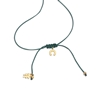 Fashionable.Me Cord Necklace With 18K Yellow Gold Plated Silver 925° Small Horseshoe Motif