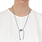 Fashionable.Me Cord Necklace With 18K Yellow Gold Plated Silver 925° Small Horseshoe Motif-