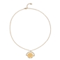 The Simple Reflection short gold plated chain necklace with discus motif-