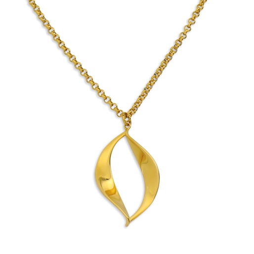 Flaming Soul short gold plated necklace -