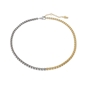 The Chain Addiction II bi-color short thin chain necklace-