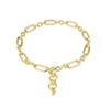 The Chain Addiction gold plated necklace with oval and round links