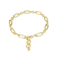 The Chain Addiction gold plated necklace with oval and round links-