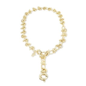 The Chain Addiction gold plated chain necklace with knots-