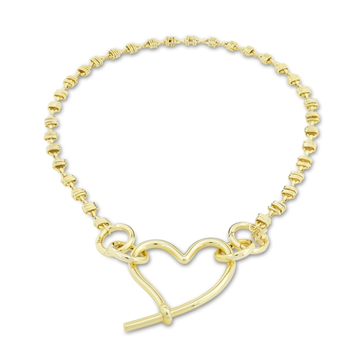 The Chain Addiction gold plated chain necklace with heart-