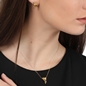 Melting Heart short gold plated necklace with heart -