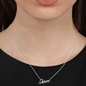Melting Heart short silver necklace with love motif   -