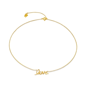 Melting Heart short gold plated necklace with love motif-