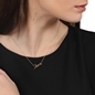 Melting Heart Necklace With 18K Yellow Gold Plated Silver 925° Chain-