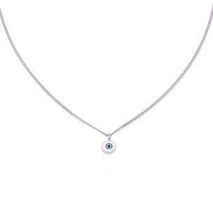 Fashionable.Me Silver Chain Necklace with Eye Motif-