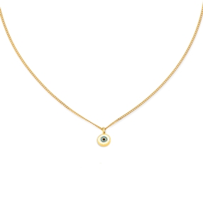 Fashionable.Me II Silver 925° 18K Yellow Gold Plated Chain Necklace with Eye Motif-