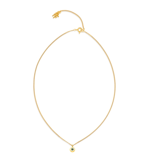 Fashionable.Me Gold Plated Chain Necklace with Eye Motif-