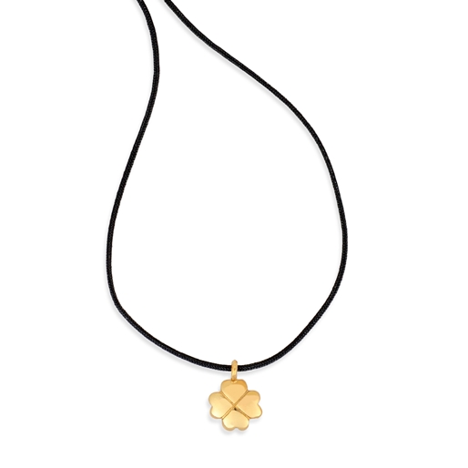 Fashionable.Me II Cord Necklace With Silver 925° Yellow Gold Plated Hanging H4H Motif-