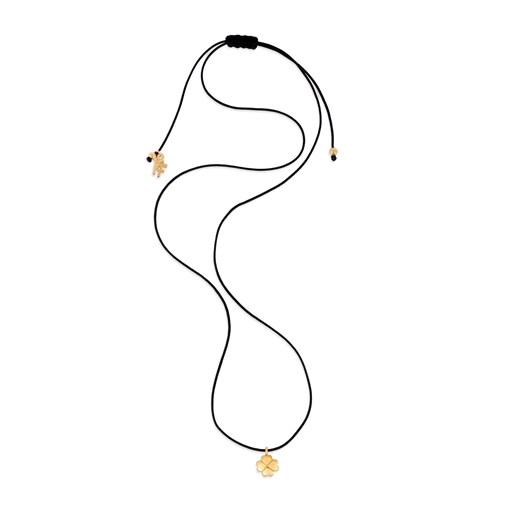 Fashionable.Me Cord Necklace With Gold Plated Hanging H4H Motif-
