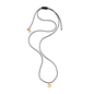 Fashionable.Me II Cord Necklace With Silver 925° Yellow Gold Plated Hanging H4H Motif-