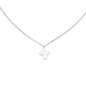 Fashionable.Me Silver Chain Necklace with Cross-
