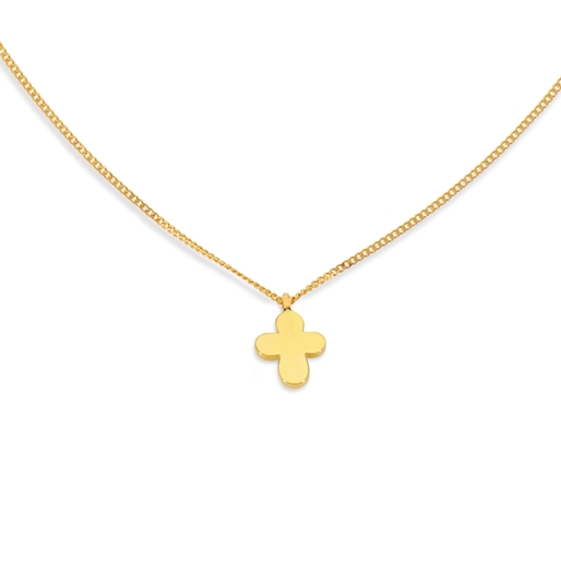 Fashionable.Me II Silver 925° 18K Yellow Gold Plated Chain Necklace with Cross Motif-