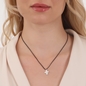 Fashionable.Me II Cord Necklace with Silver 925° Cross Motif -