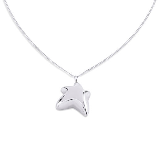 Fashionable.Me Silver Chain Necklace with Star Motif-