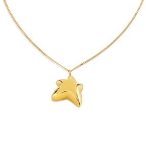 Fashionable.Me II Silver 925° 18K Yellow Gold Plated Chain Necklace with Star Motif-