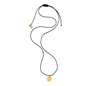 Fashionable.Me Cord Necklace With Gold Plated Beehive Motif-