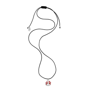 Fashionable.Me II Cord Necklace with Silver 925° Ladybug Motif-