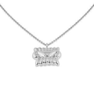 Archaics short silver necklace with ionic motif-