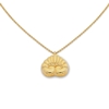 Archaics short gold plated necklace with anthemion