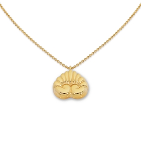 Archaics short gold plated necklace with anthemion-