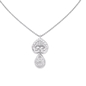 Archaics short silver necklace with anthemion and carved drop-