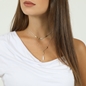 Anima Olea bi-color choker necklace with leaves and olive motif-