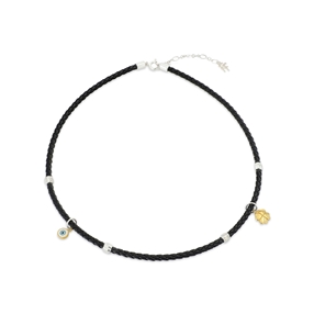 Fashionable.Me necklace/bracelet with H4H and evil eye motifs-