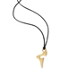 Beauty Flow cord necklace with matte irregular motif-