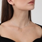 Beauty Flow short silver necklace with hanging irregular motif-