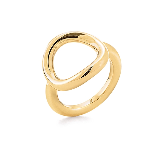 Metal Chic Yellow Gold Plated Ring -