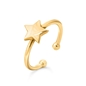 Wishing On Silver 925 18k Yellow Gold Plated Adjustable Ring-