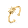 Wishing On Silver 925 18k Yellow Gold Plated Adjustable Ring