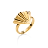 Pleats Bliss 18k Yellow Gold Plated Brass Ring
