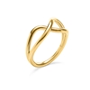 Fluidity yellow gold plated ring