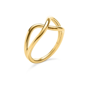 Fluidity yellow gold plated ring-
