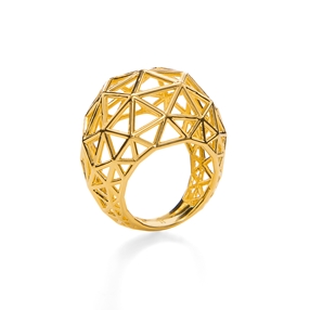 Stylesphere 18k Yellow Gold Plated Brass Ring-