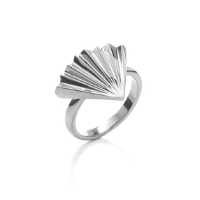 Pleats Bliss silver plated ring-